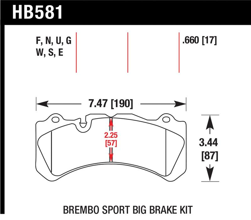 Hawk 09 Nissan GT-R R35 Brembo DTC-70 Race Front Brake Pads