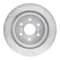 R1 07-20 Cadillac Escalade EXT Rear Left Drilled & Slotted Silver Brake Rotor
