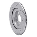 R1 2017-2025 Alfa Romeo Stelvio Rear Right Drilled & Slotted Silver Brake Rotor