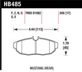 Hawk 2011-2012 Ford Mustang 5.0L Perf. 5.0 (w/Brembo Brakes) High Perf. Street 5.0 Rear Brake Pads
