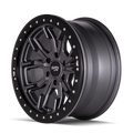 Dirty Life 9303 DT-1 17x9/5x127 BP/-12mm Offset/78.1mm Hub Matte Gunmetal Wheel - Simulated Rashring