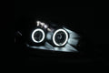 ANZO 2005-2006 Acura RSX Projector Headlights w/ Halo Black