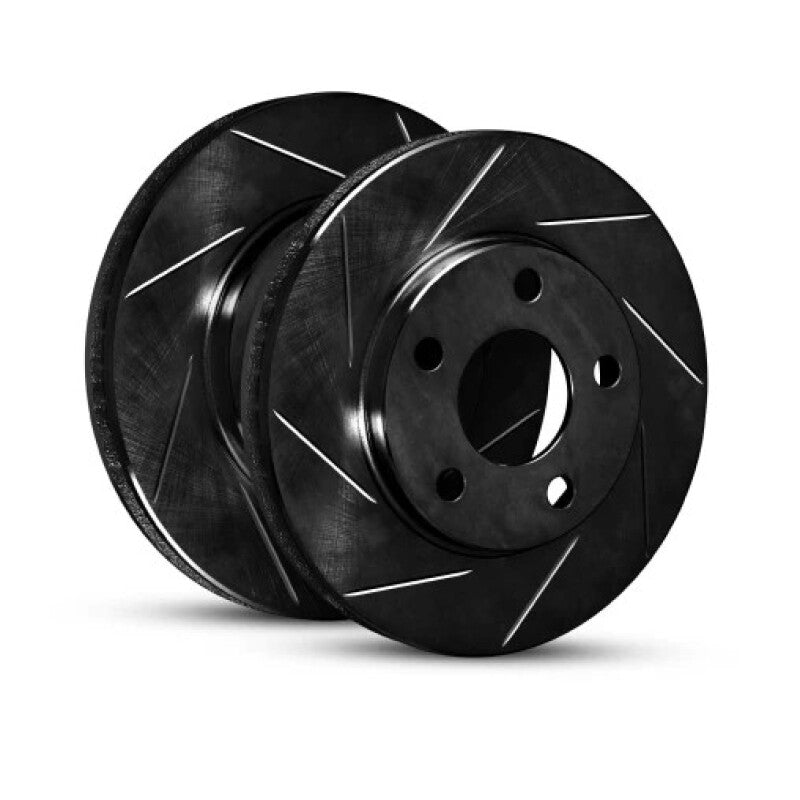R1 93-95 Mazda RX-7 Rear Left Slotted Black Brake Rotor