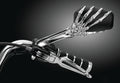 Kuryakyn Skeleton Hand Mirrors Chrome/Black
