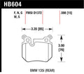 Hawk BMW 135i HPS Street Rear Brake Pads