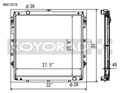 Koyo Toyota 10-13 Tundra 4.6L/07-13 Tundra 5.7L V8 (AT) Racing Radiator *Requires SK-C13*