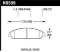 Hawk 05 Chrysler 300C w/ Perf. and HD Suspension HPS Street Front Brake Pads