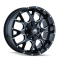 Mayhem 8015 Warrior 20x10 / 6x135 BP / -25mm Offset / 106mm Hub Black w/ Milled Spokes Wheel