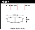 Hawk 08 WRX Rear HP+ Street Brake Pads