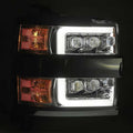 AlphaRex 15-18 Chevy 2500HD NOVA LED Proj Headlights Plank Style Chrome w/Activ Light/Seq Signal/DRL