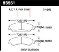 Hawk Cadillac / Chev Avalanche/Silverado/Suburban/Tahoe / GMC Sierra Yukon HPS Front Street Brake Pa