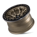 Dirty Life 9303 DT-1 17x9 / 5x127 BP / -12mm Offset / 78.1mm Hub Satin Gold Wheel - Sim. Beadlock