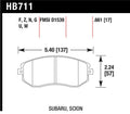 Hawk 13 Subaru BRZ/13 Legacy 2.5i / 13 Scion FR-S DTC-60 Front Race Brake Pads