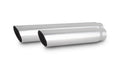 Vibrant 4in Round SS Truck/SUV Exhaust Tip (Single Wall Angle Cut) - 2.5in inlet 20in long