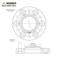 Mishimoto Wheel Spacers - 5x114.3 - 60.1 - 30 - M12 - Black