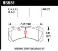 Hawk 09 Nissan GT-R R35 Brembo DTC-70 Race Front Brake Pads