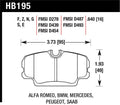 Hawk 84-4/91 BMW 325 (E30) HT-10 HP+ Street Front Brake Pads
