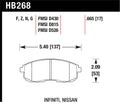 Hawk 03-04 G35/03-05 G35X/ 02-05 350z w/o Brembo HPS Street Front Brake Pads