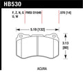 Hawk 07-08 Acura TL Type S DTC-60 Race Front Brake Pads