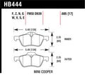 Hawk 02-06 Mini Cooper / Cooper S HPS Street Front Brake Pads