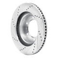 R1 03-23 Toyota FJ Cruiser Front Right Drilled & Slotted Silver Brake Rotor