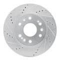 DFC 05-20 Cadillac Escalade Front Left Drilled & Slotted Silver Brake Rotor