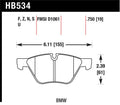 Hawk 09-11 BMW Z4 / 04-05 525I / 08-11 128I / 06 325I/325XI / 07 328I/328XI HPS Street Front Brake P