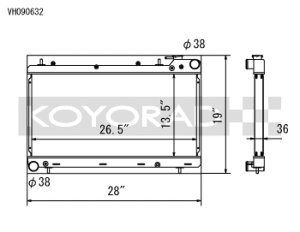 Koyo 93-98 Subaru Impreza 1.8/2.2L (MT) Radiator