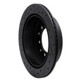 R1 10-24 Lexus GX460 Rear Right Drilled & Slotted Black Brake Rotor