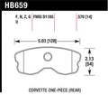 Hawk 10-12 Chevy Corvette Grand Sport / 06-12 Corvette Z06 Rear Race DTC-70 Brake Pads