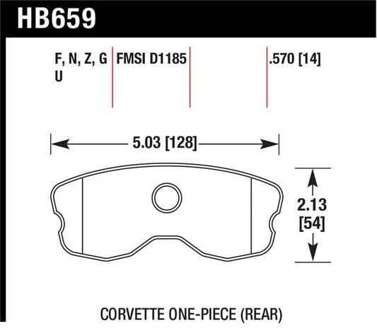 Hawk 10-12 Chevy Corvette Grand Sport / 06-12 Corvette Z06 Rear Race DTC-70 Brake Pads