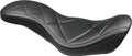 Mustang 14-17 Harley Fat Bob Super Tripper 1PC Seat Carbon - Black
