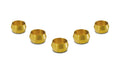 Vibrant Brass Olive Inserts 1/2in - Pack of 5