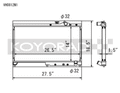 Koyo 92-00 Honda Civic 1.6 DOHC (Will Not Fit Vehicles w/AC) Manual Transmission Radiator