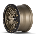 Dirty Life 9303 DT-1 17x9/8x165.1 BP/-12mm Offset/130.8mm Hub Satin Gold Wheel - Beadlock