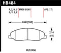 Hawk 05-10 Ford Mustang GT & V6 / 07-08 Shelby GT Performance Ceramic Street Front Brake Pads