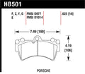 Hawk 07-10 Audi Q7 / 03-09 Porsche Cayenne / 04-09 VW Touareg DTC-60 Race Front Brake Pads