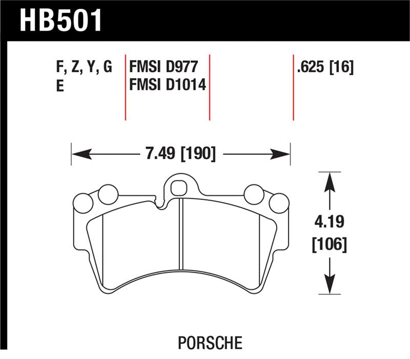 Hawk 07-10 Audi Q7 / 03-09 Porsche Cayenne / 04-09 VW Touareg DTC-60 Race Front Brake Pads