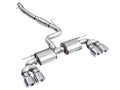AWE Tuning MK8 Volkswagen Golf R 3in Touring Edition Quad Exhaust - Chrome Silver Tips