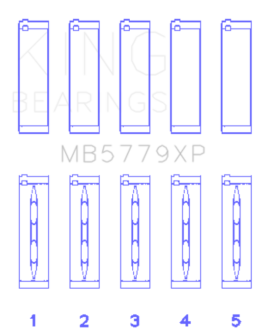 King Engine Bearings Audi CDAA/ CDHA/ CHHA/ CHHB/ CJXA/ CJXB Main Bearing Set