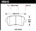 Hawk Performance 09-10 Audi A4/Quattro / 08-11 A5 Quattro / 09-11 Q5 Rear Ceramic Street Brake Pads