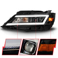 ANZO 14-20 Chevrolet Impala Square Projector LED Bar Headlights w/ Black Housing