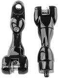 Kuryakyn Adjustable Passenger Peg Mounts for Harley-Davidson Gloss Black