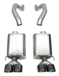 Corsa 06-13 Chevy Corvette C6 Z06 7.0L / 09-13 ZR1 6.2L Black PVD AxleBack Exhaust w/4.5in Twin Tips