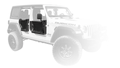Body Armor 4x4 2018+ Jeep Wrangler JL and Gladiator JT Trail Doors Rear Pair