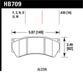 Hawk Performance Alcon Mono 6, Model 4497 HPS Street Brake Pads