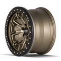 Dirty Life 9303 DT-1 17x9 / 5x127 BP / -12mm Offset / 78.1mm Hub Satin Gold Wheel - Sim. Beadlock