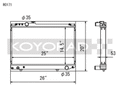 Koyo 86-92 Toyota Supra NA/Turbo MT Only (USDM Vehicles Req. M16x1.5 Plug) Radiator