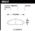 Hawk 97-06 Corvette (incl C5 Z06) HPS Street Front Brake Pads