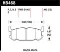 Hawk 03-05 Miata w/ Sport Suspension HP+ Street Rear Brake Pads (D1002)